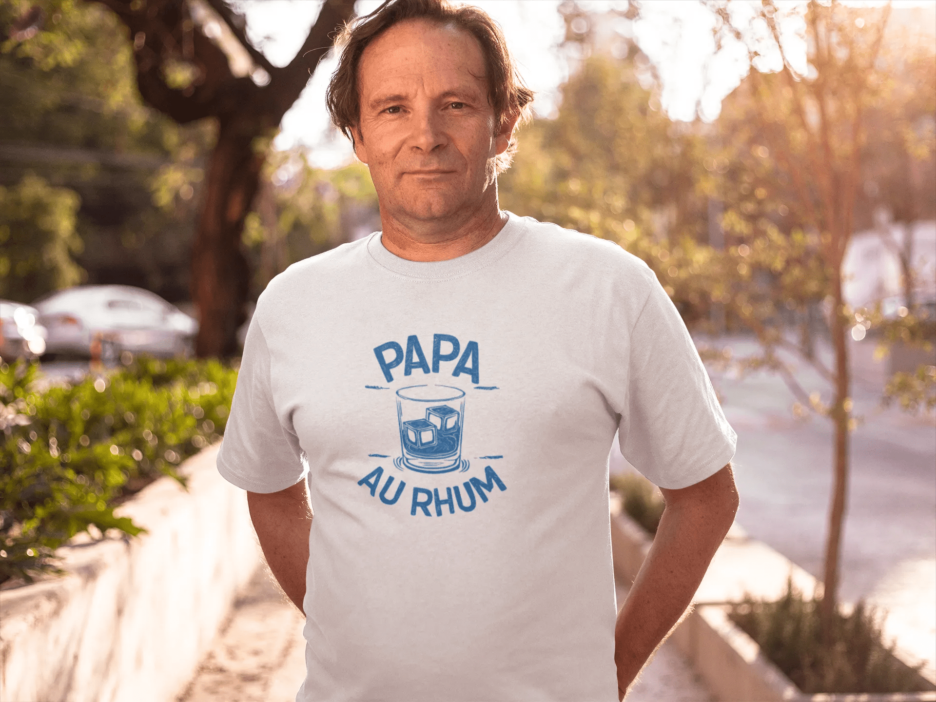 T-Shirt Du Papa au Rhum-Garçon bien vêtu