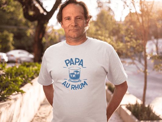 T-Shirt Du Papa au Rhum-Garçon bien vêtu