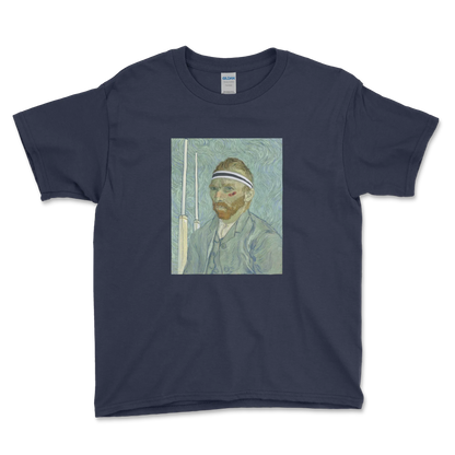 T-shirt Rugby Enfant Artistique – Portrait De Rugbyman-Garçon bien vêtu