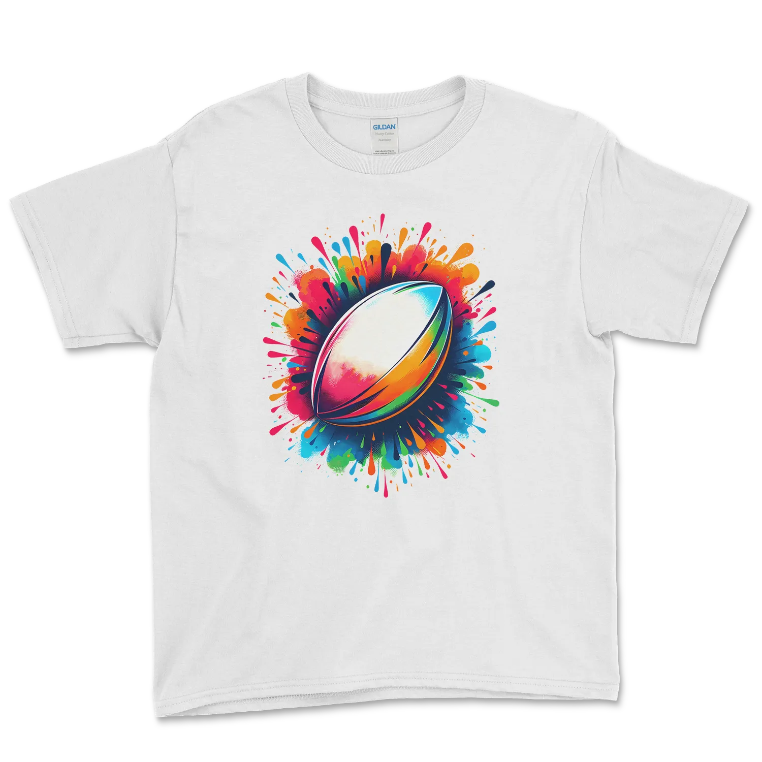 T-shirt Rugby Enfant – Explosion de Couleurs-Garçon bien vêtu