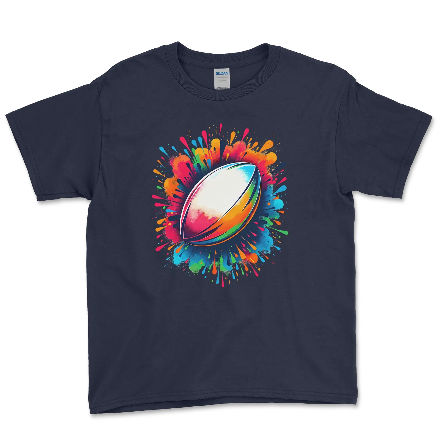 T-shirt Rugby Enfant – Explosion de Couleurs-Garçon bien vêtu