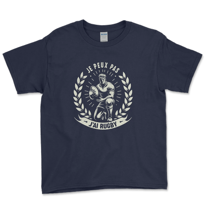 T-shirt Rugby Enfant Je Peux Pas, J'ai Rugby-Garçon bien vêtu
