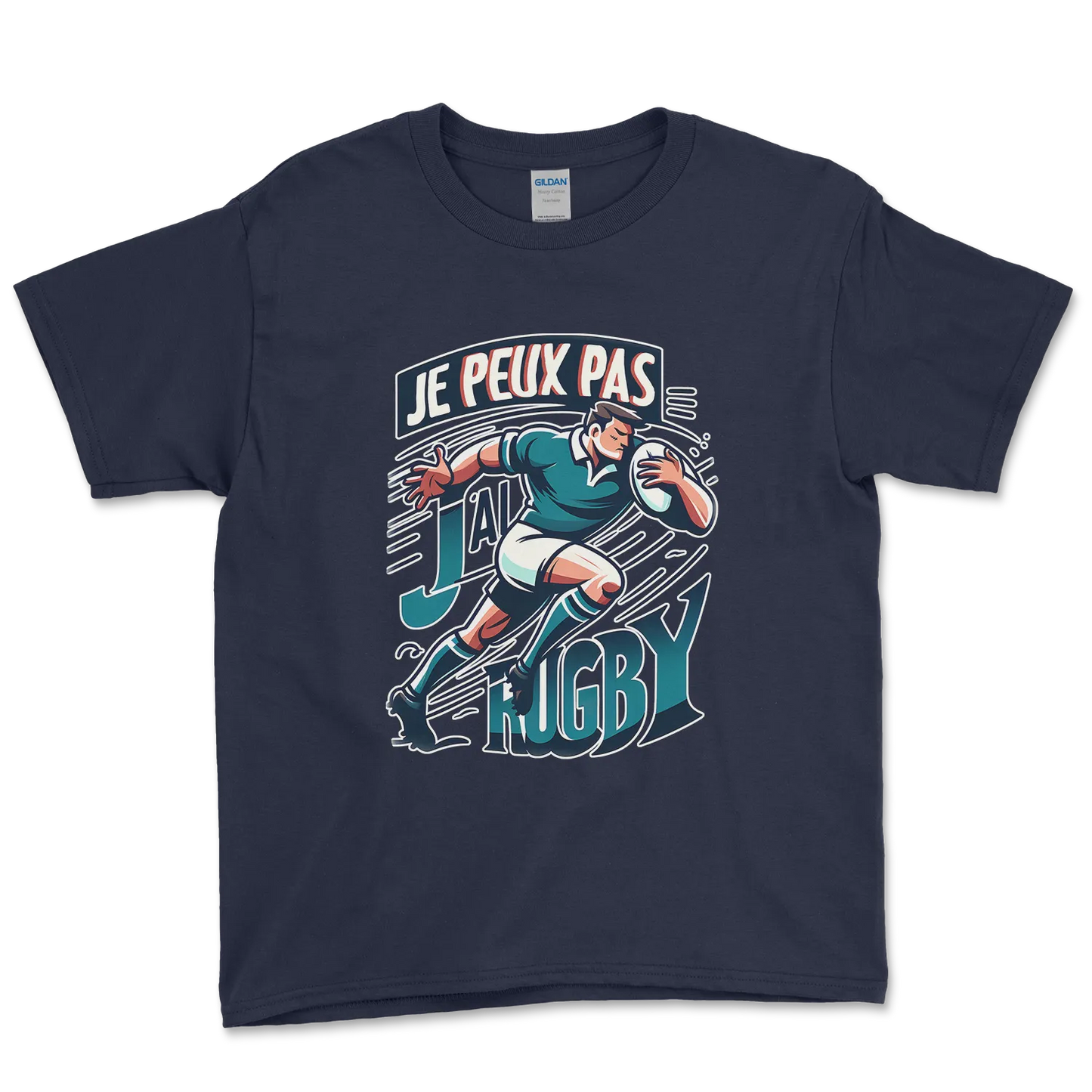 T-shirt Rugby Enfant – Je Peux Pas, J’ai Rugby-Garçon bien vêtu