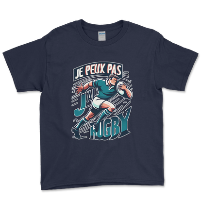T-shirt Rugby Enfant – Je Peux Pas, J’ai Rugby-Garçon bien vêtu