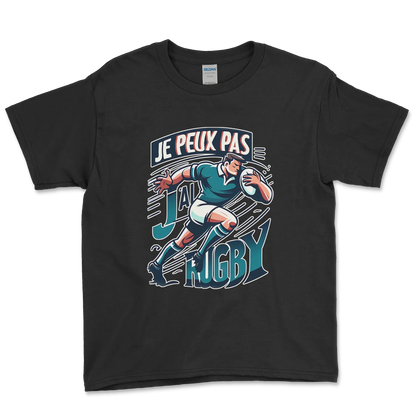 T-shirt Rugby Enfant – Je Peux Pas, J’ai Rugby-Garçon bien vêtu