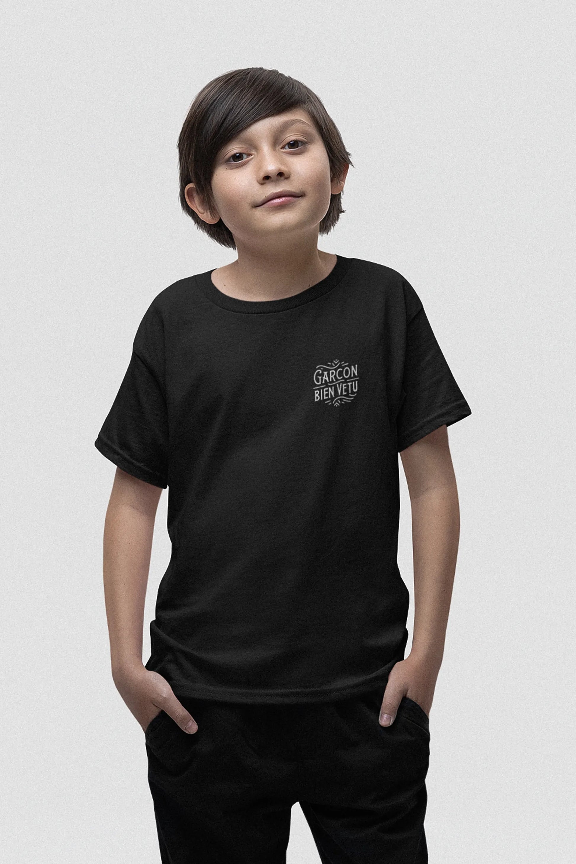 T-shirt Rugby Enfant Ma Devise: Voler dans les Plumes-Garçon bien vêtu