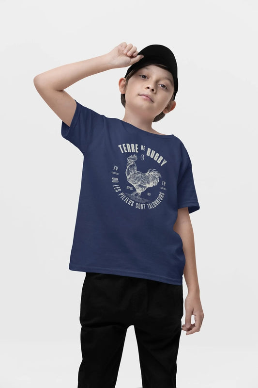 T-shirt Rugby Enfant Terre de Rugby-Garçon bien vêtu