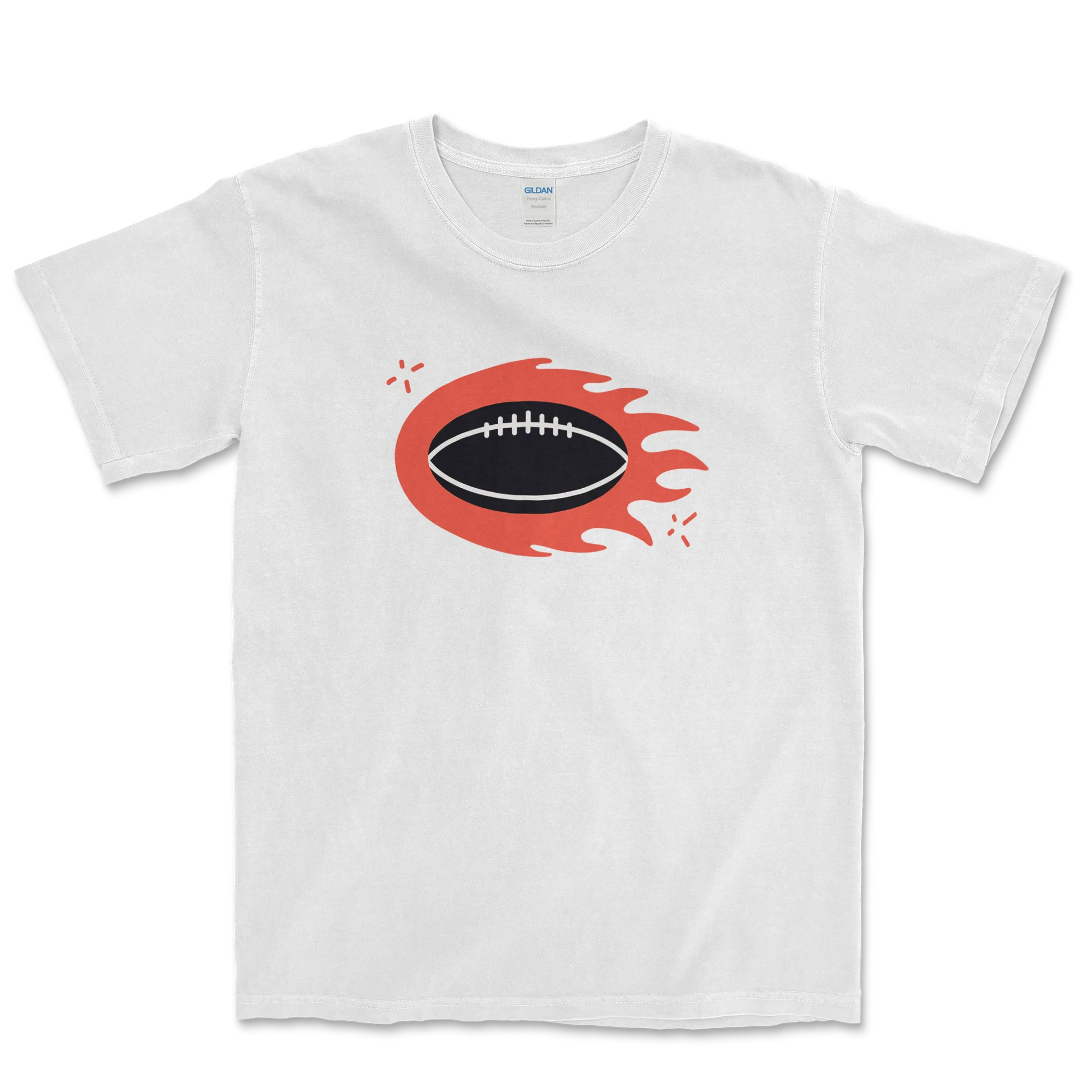T-shirt Rugby Explosif – Ballon en Feu-Garçon bien vêtu