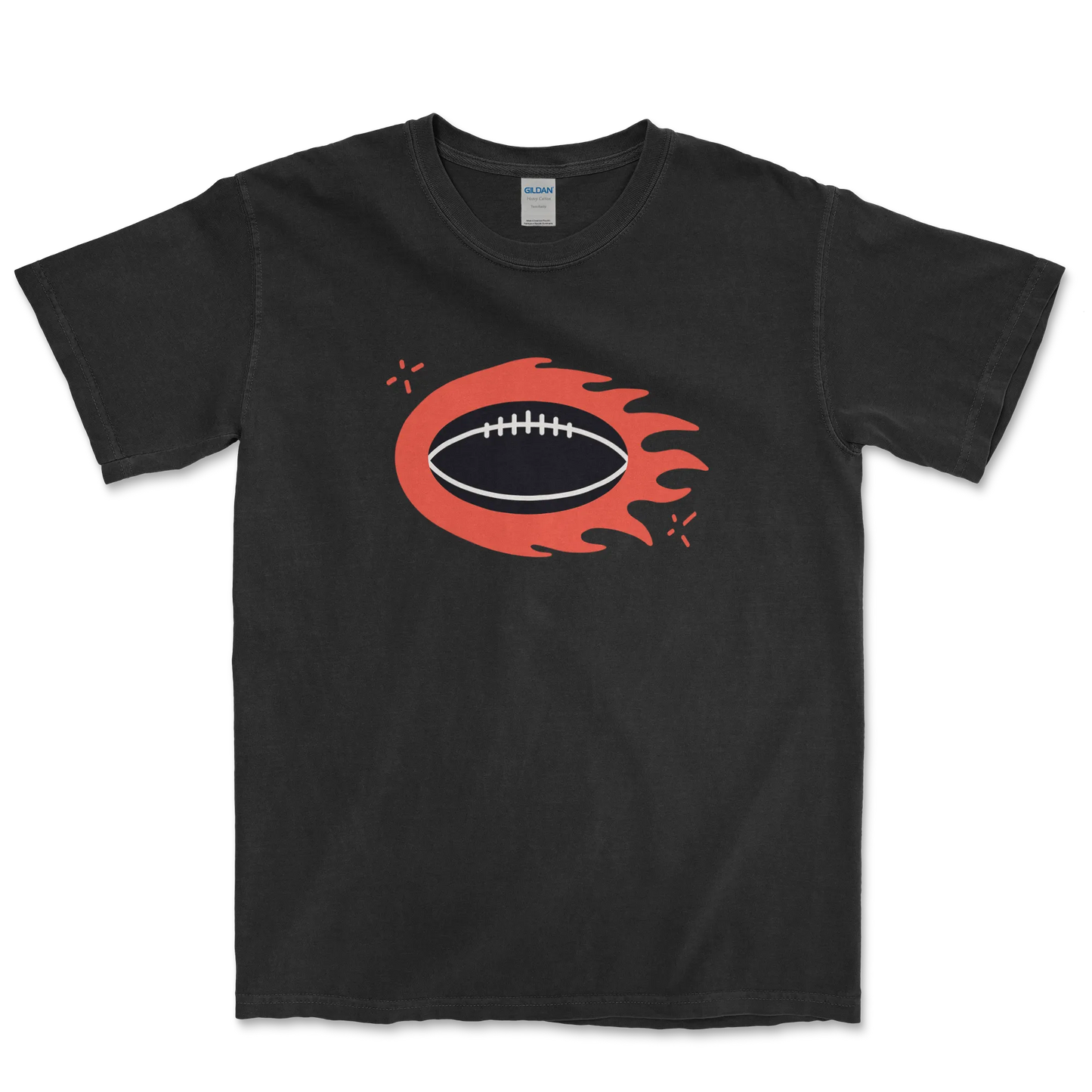 T-shirt Rugby Explosif – Ballon en Feu-Garçon bien vêtu