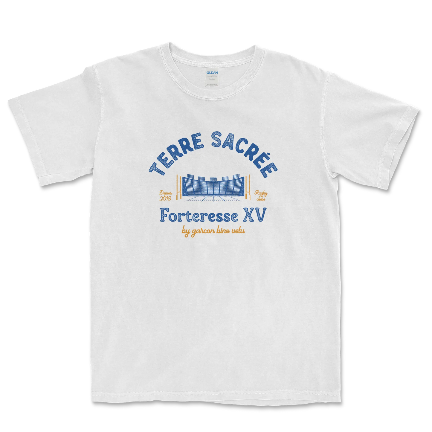 T-shirt Rugby Héritage – Terre Sacrée, Forteresse XV-Garçon bien vêtu