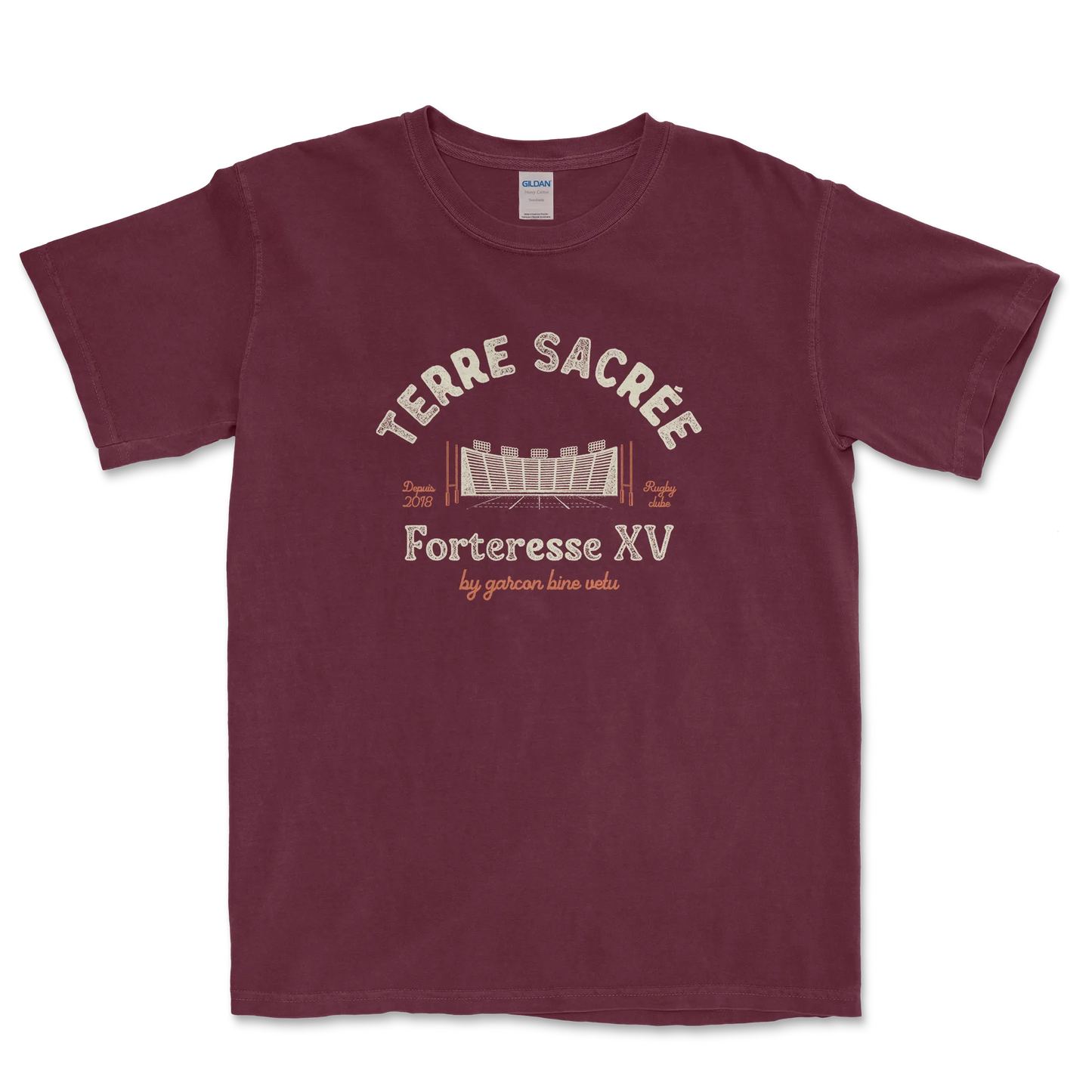 T-shirt Rugby Héritage – Terre Sacrée, Forteresse XV-Garçon bien vêtu