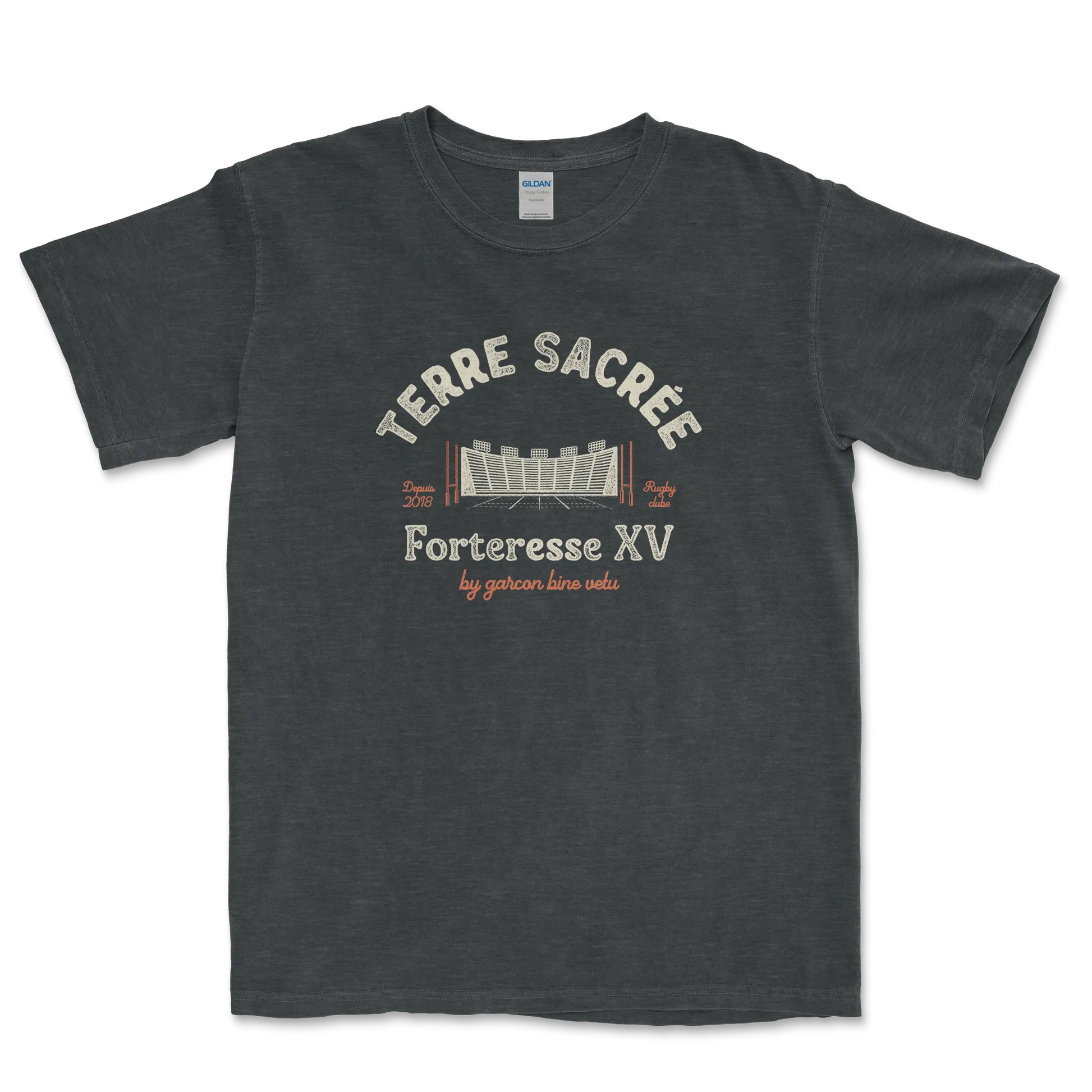 T-shirt Rugby Héritage – Terre Sacrée, Forteresse XV-Garçon bien vêtu