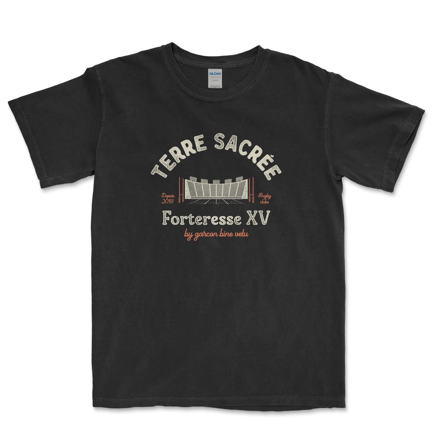 T-shirt Rugby Héritage – Terre Sacrée, Forteresse XV-Garçon bien vêtu
