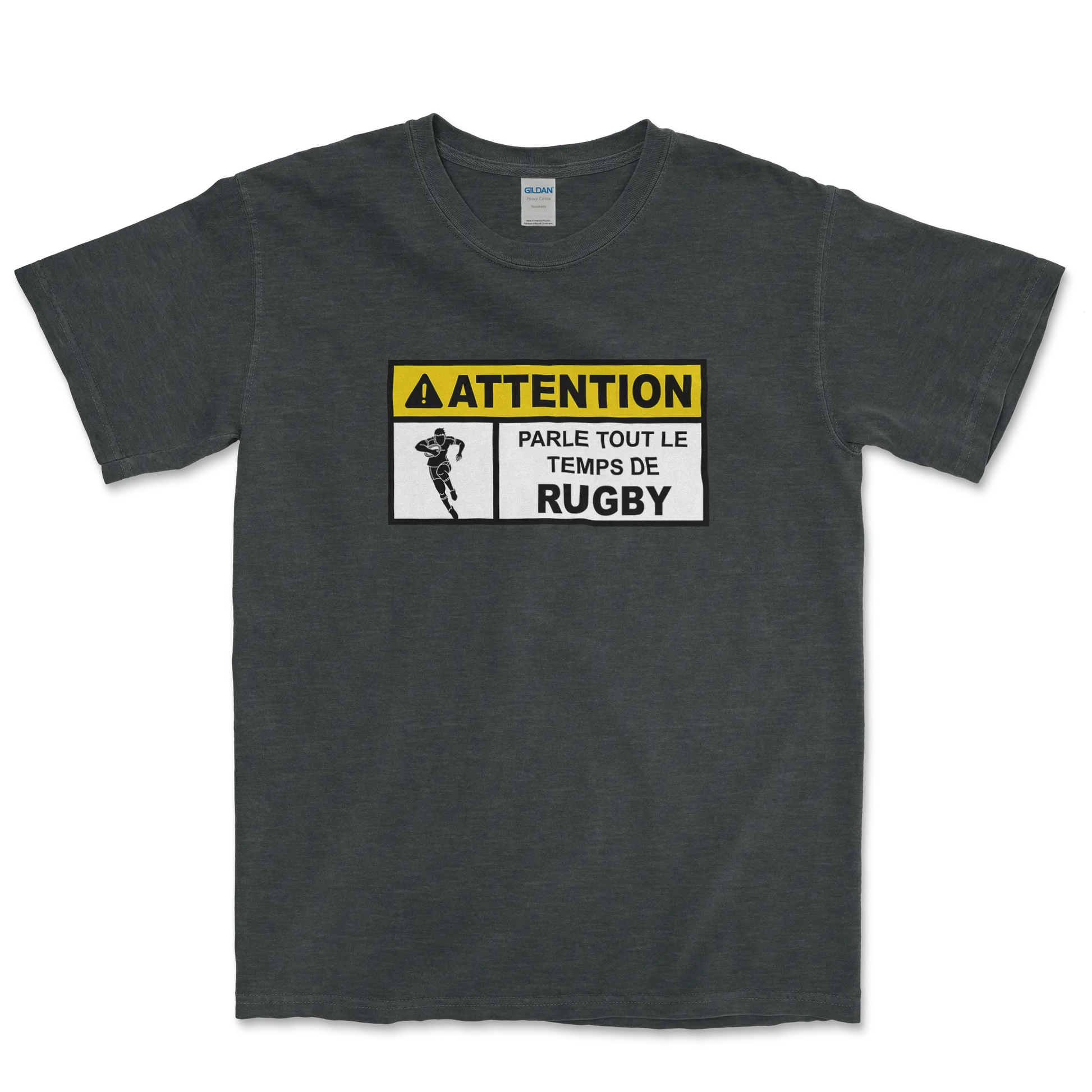 T-shirt Rugby Humour – Attention Rugby Addict-Garçon bien vêtu