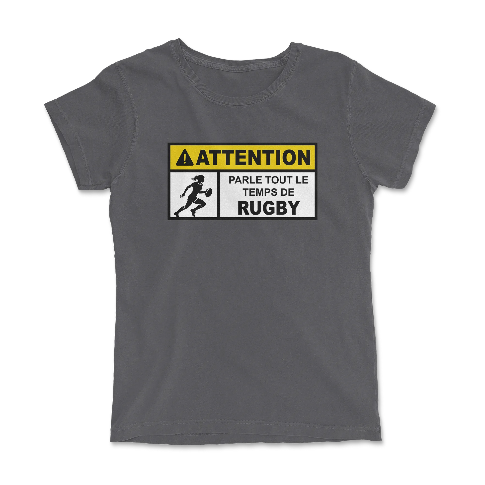 T-shirt Rugby Humour – Attention Rugby Addict-Garçon bien vêtu