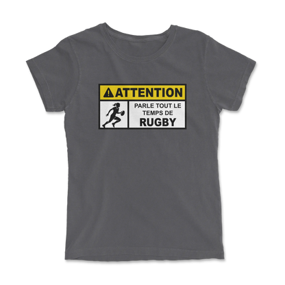 T-shirt Rugby Humour – Attention Rugby Addict-Garçon bien vêtu