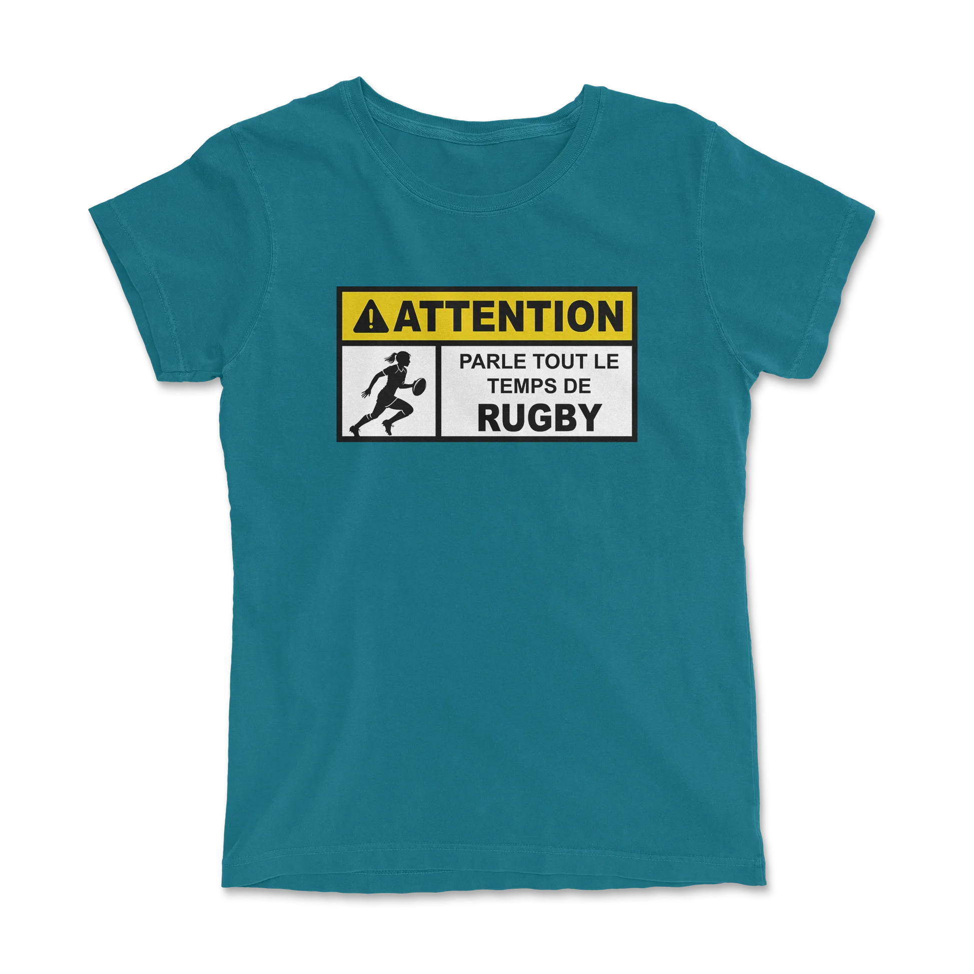 T-shirt Rugby Humour – Attention Rugby Addict-Garçon bien vêtu