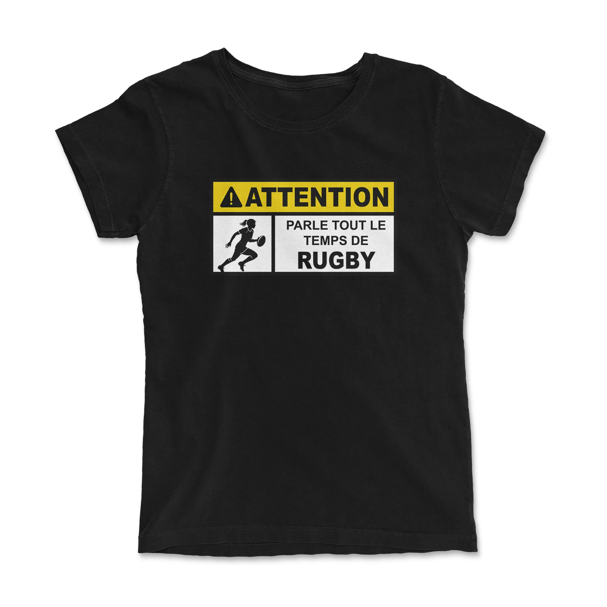 T-shirt Rugby Humour – Attention Rugby Addict-Garçon bien vêtu