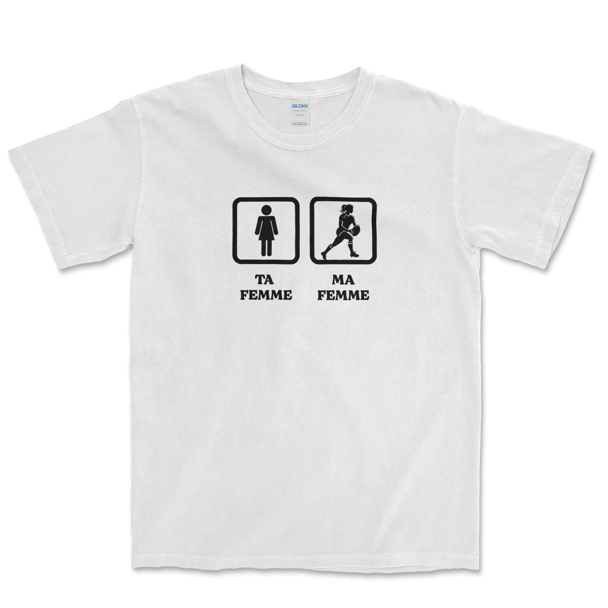 T-shirt Rugby Humour – Ta Femme, Ma Femme-Garçon bien vêtu