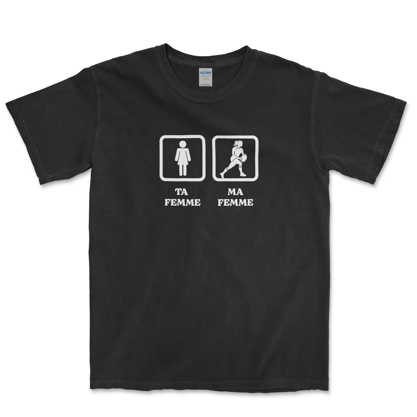 T-shirt Rugby Humour – Ta Femme, Ma Femme-Garçon bien vêtu