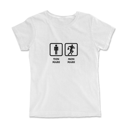 T-shirt Rugby Humour – Ton Mari, Mon Mari-Garçon bien vêtu