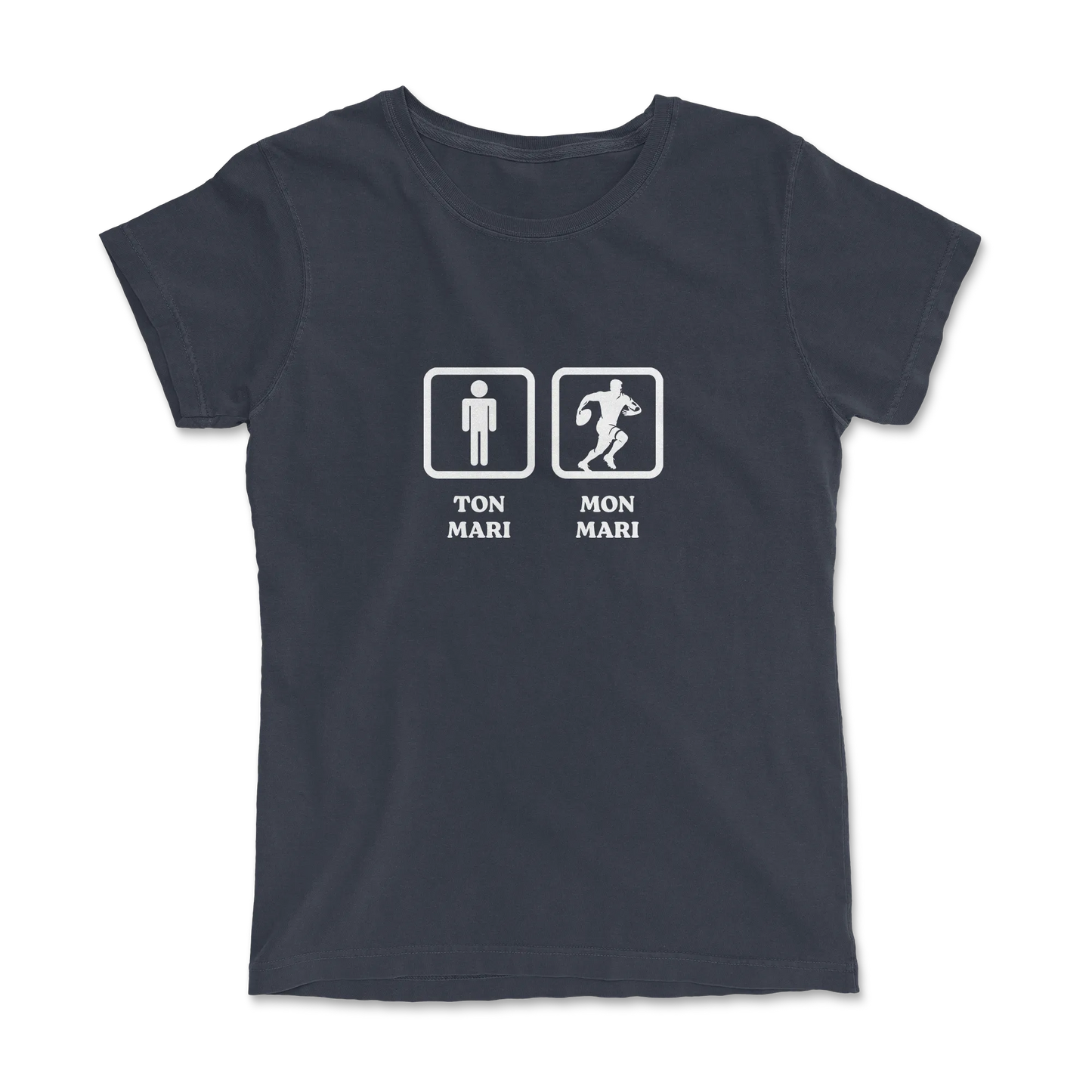 T-shirt Rugby Humour – Ton Mari, Mon Mari-Garçon bien vêtu