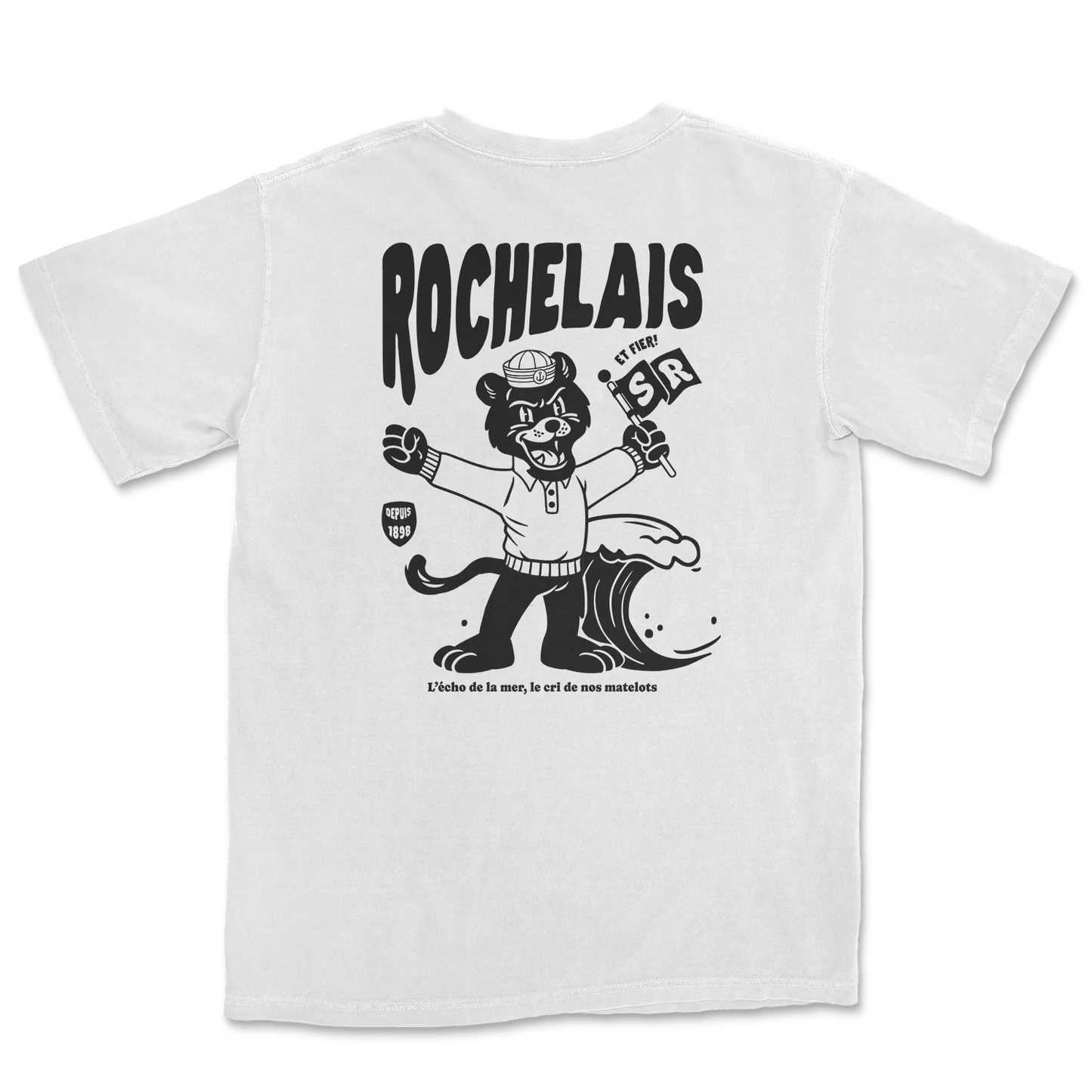 T-shirt Rugby La Rochelle – Stade Rochelais, Fierté Maritime-Garçon bien vêtu