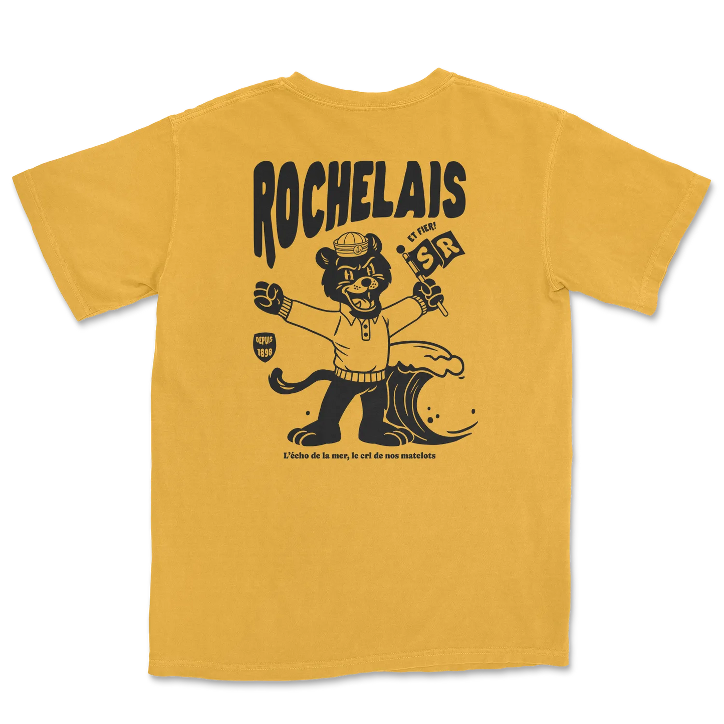 T-shirt Rugby La Rochelle – Stade Rochelais, Fierté Maritime-Garçon bien vêtu