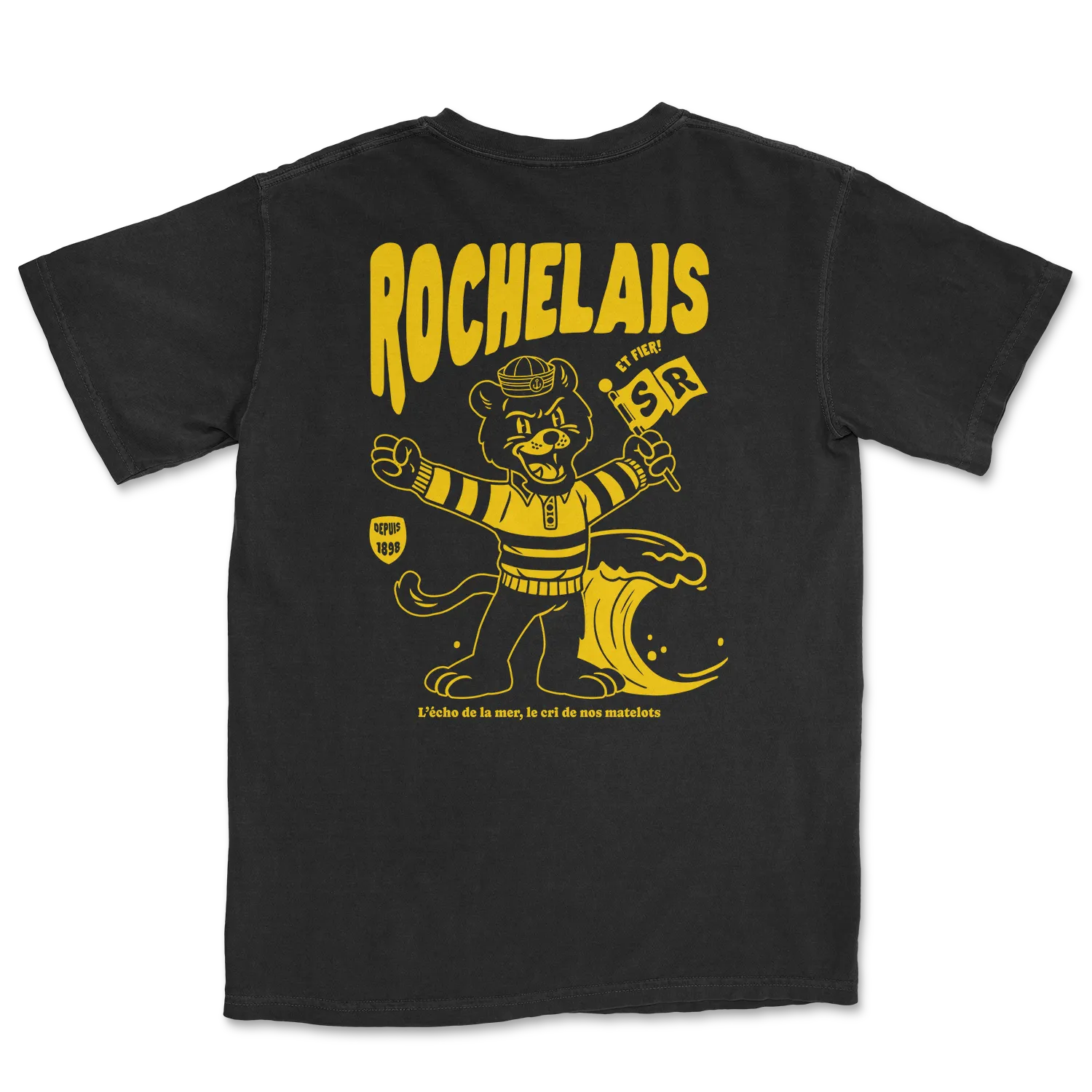 T-shirt Rugby La Rochelle – Stade Rochelais, Fierté Maritime-Garçon bien vêtu