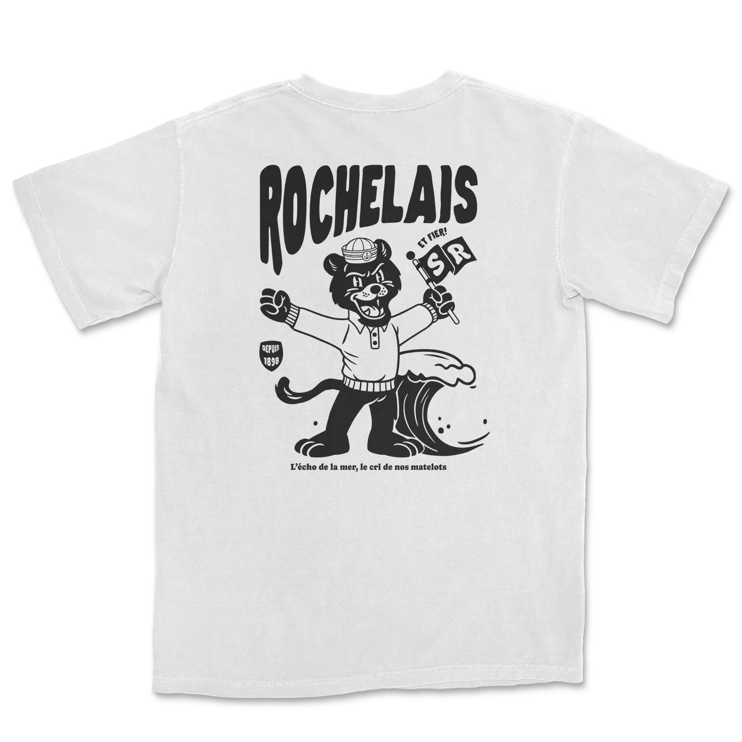 T-shirt Rugby La Rochelle – Stade Rochelais, Fierté Maritime-Garçon bien vêtu
