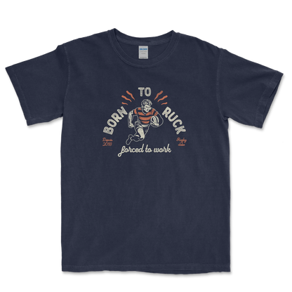 T-shirt Rugby Passion – Born to Ruck, Forced to Work-Garçon bien vêtu