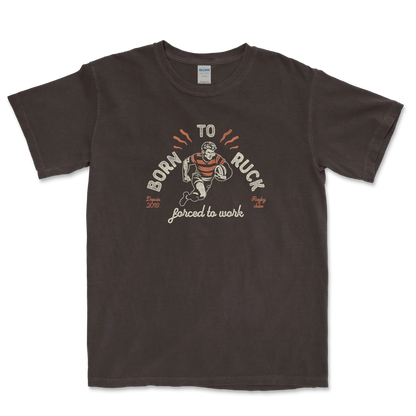 T-shirt Rugby Passion – Born to Ruck, Forced to Work-Garçon bien vêtu