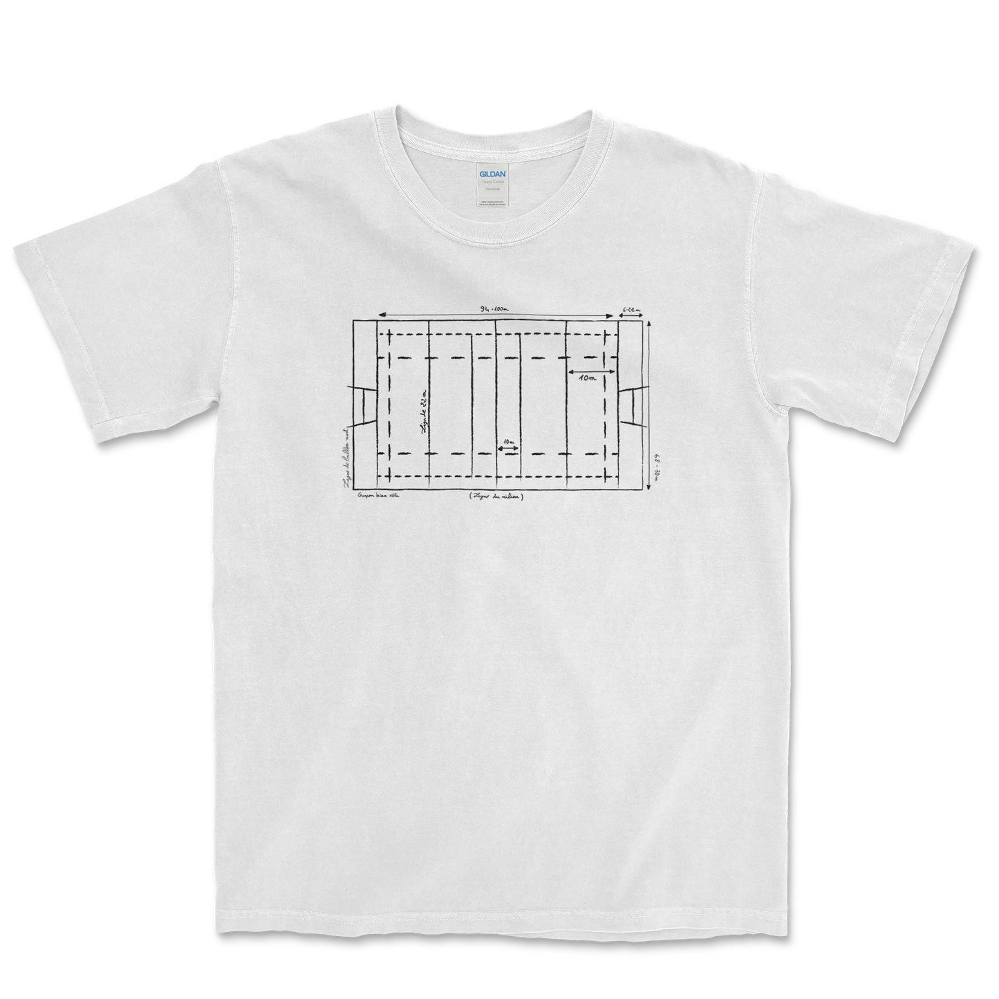 T-shirt Rugby Technique – Plan du Terrain-Garçon bien vêtu