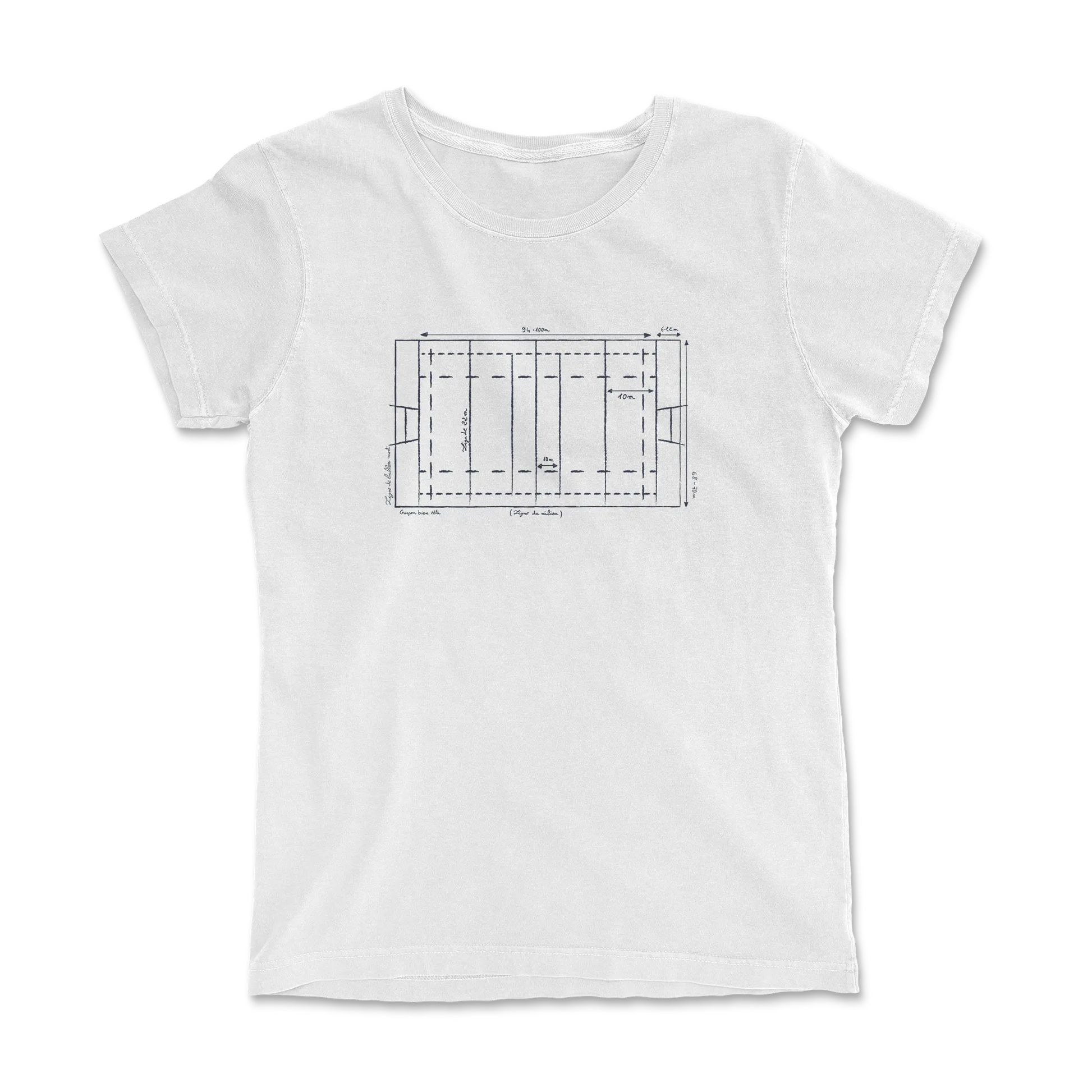 T-shirt Rugby Technique – Plan du Terrain-Garçon bien vêtu