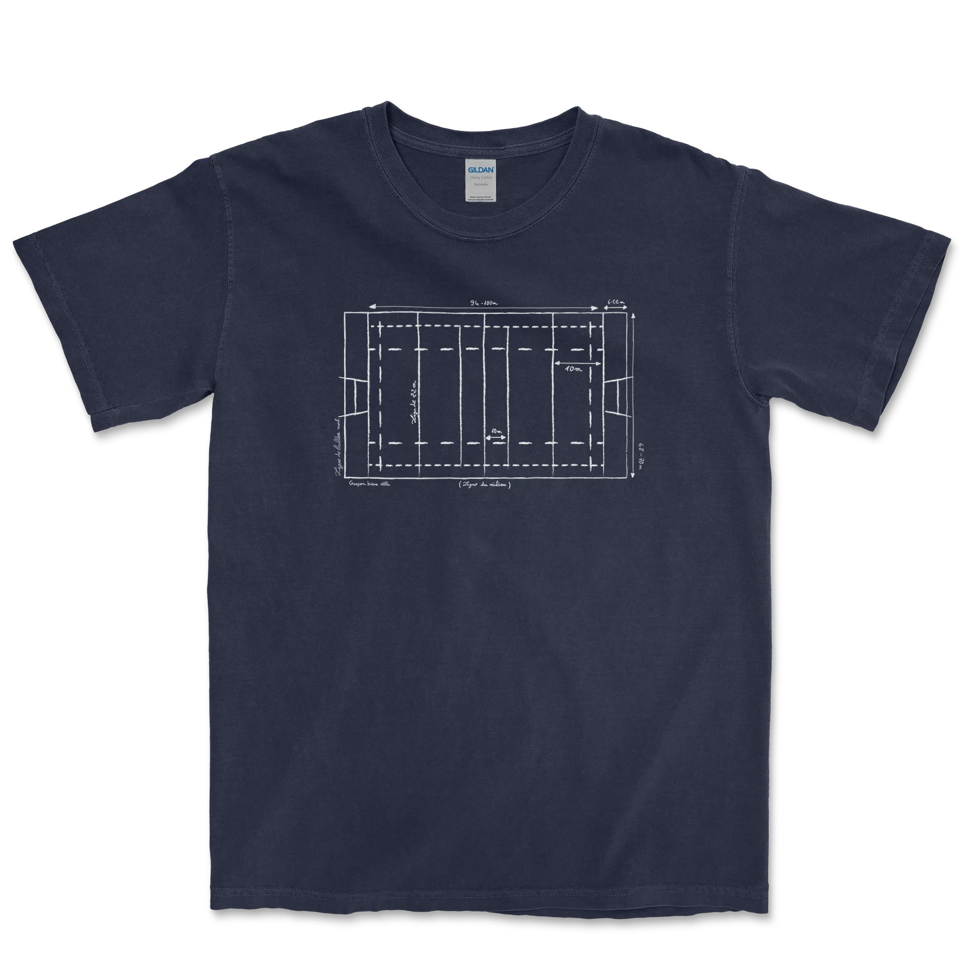 T-shirt Rugby Technique – Plan du Terrain-Garçon bien vêtu