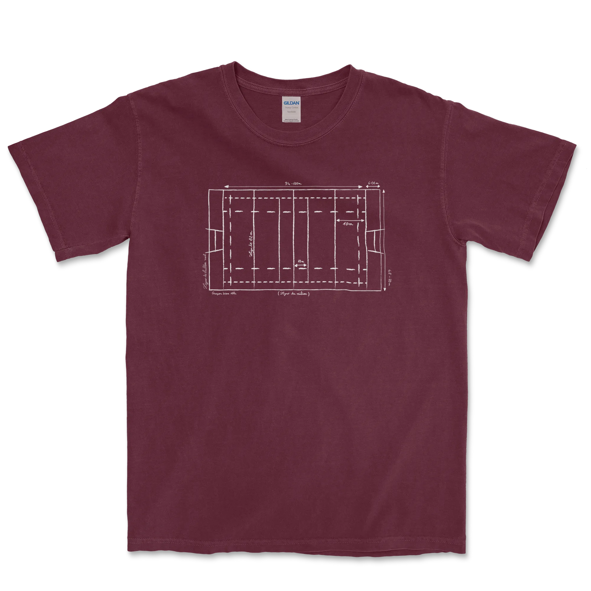 T-shirt Rugby Technique – Plan du Terrain-Garçon bien vêtu