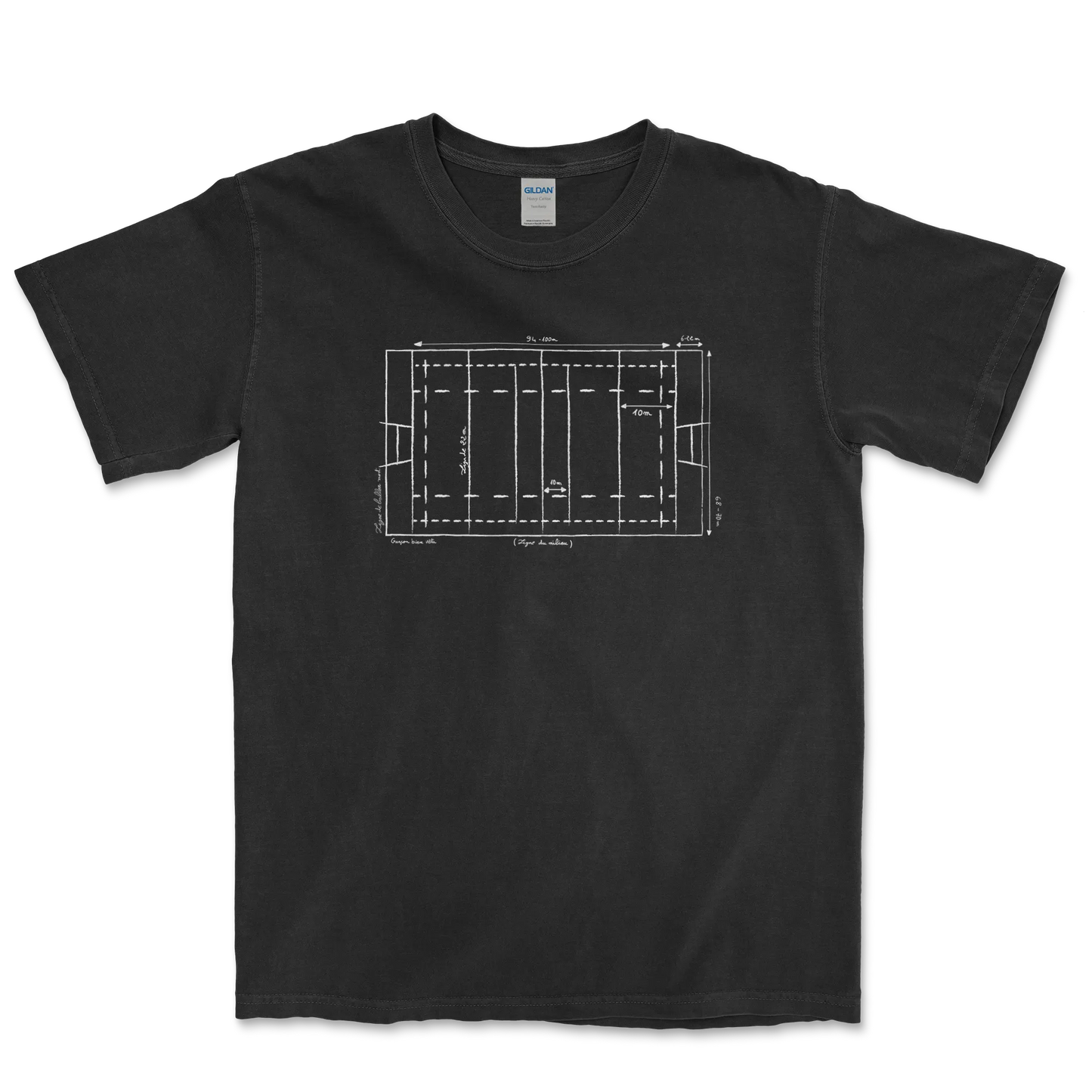T-shirt Rugby Technique – Plan du Terrain-Garçon bien vêtu
