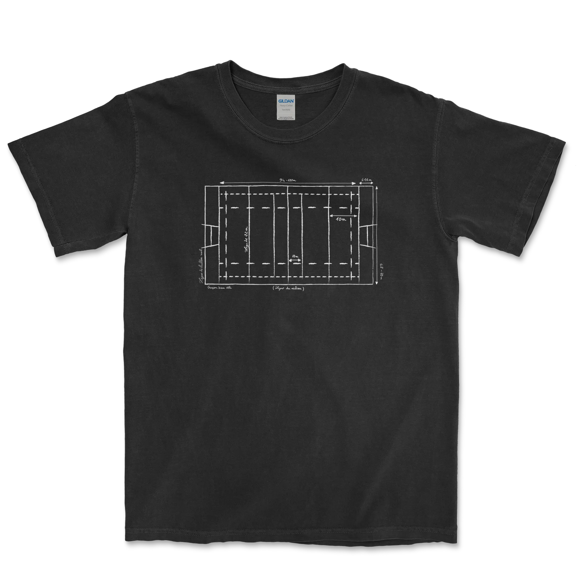 T-shirt Rugby Technique – Plan du Terrain-Garçon bien vêtu