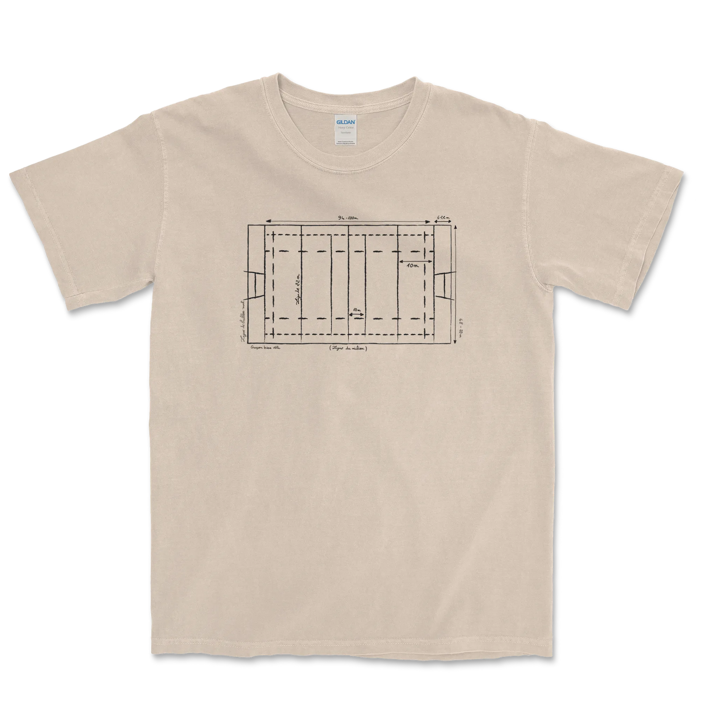 T-shirt Rugby Technique – Plan du Terrain-Garçon bien vêtu