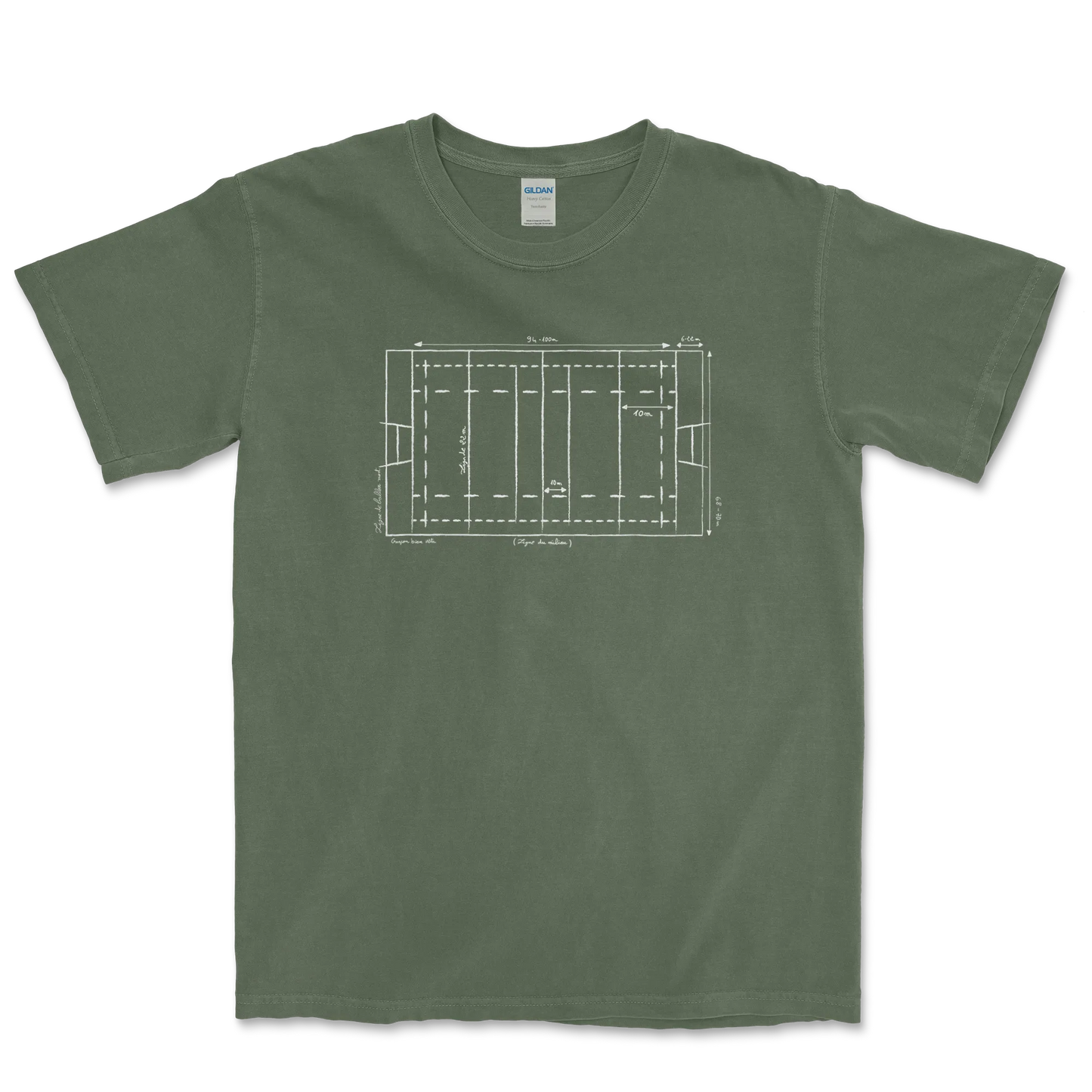 T-shirt Rugby Technique – Plan du Terrain-Garçon bien vêtu